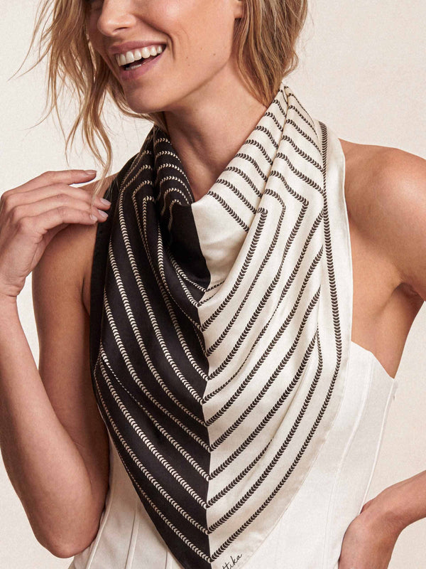 Modern Geometric Stripe Scarf Second
