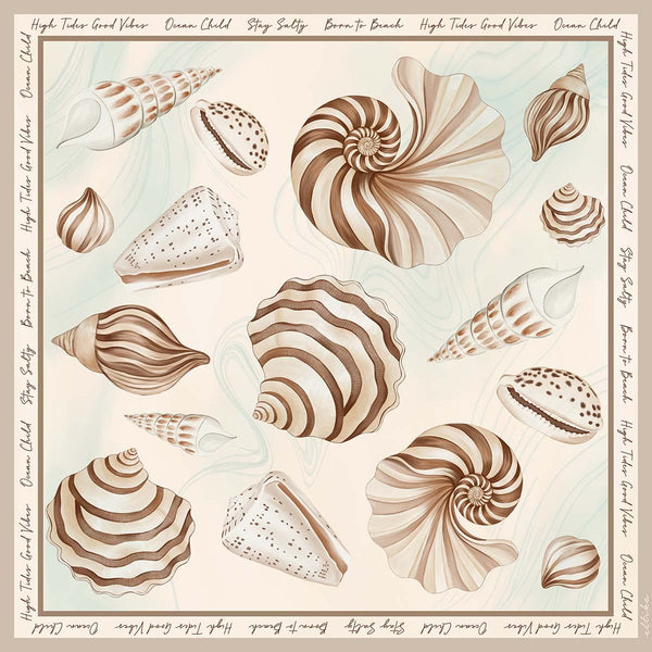Coastal Sea Shell Scarf