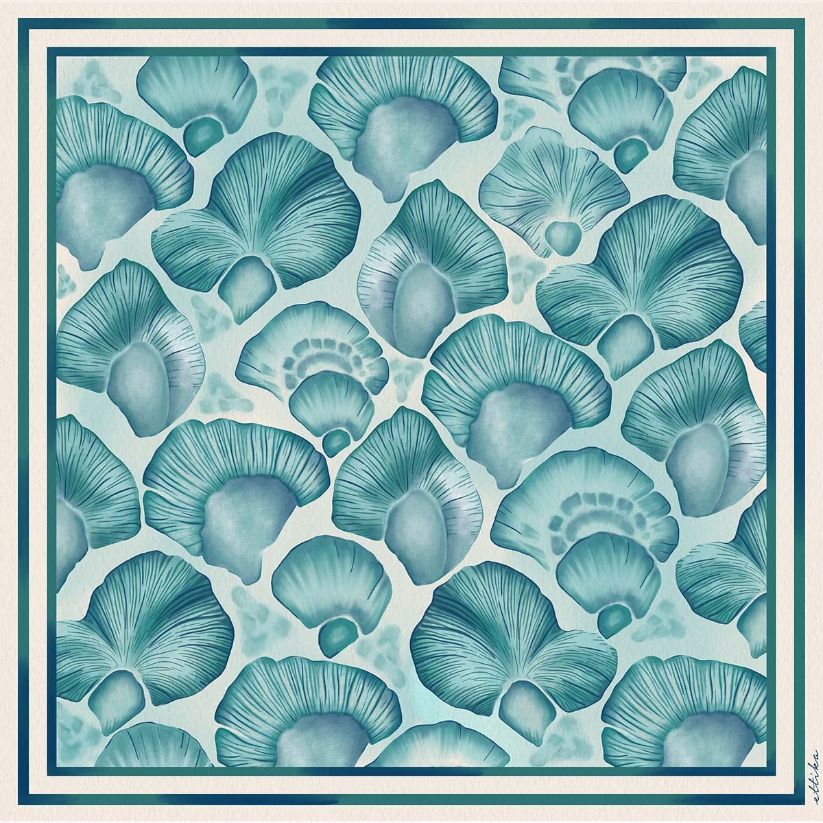 Santorini Scarf in Blue Polyester