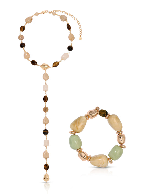 Serene Stone Lariat Set