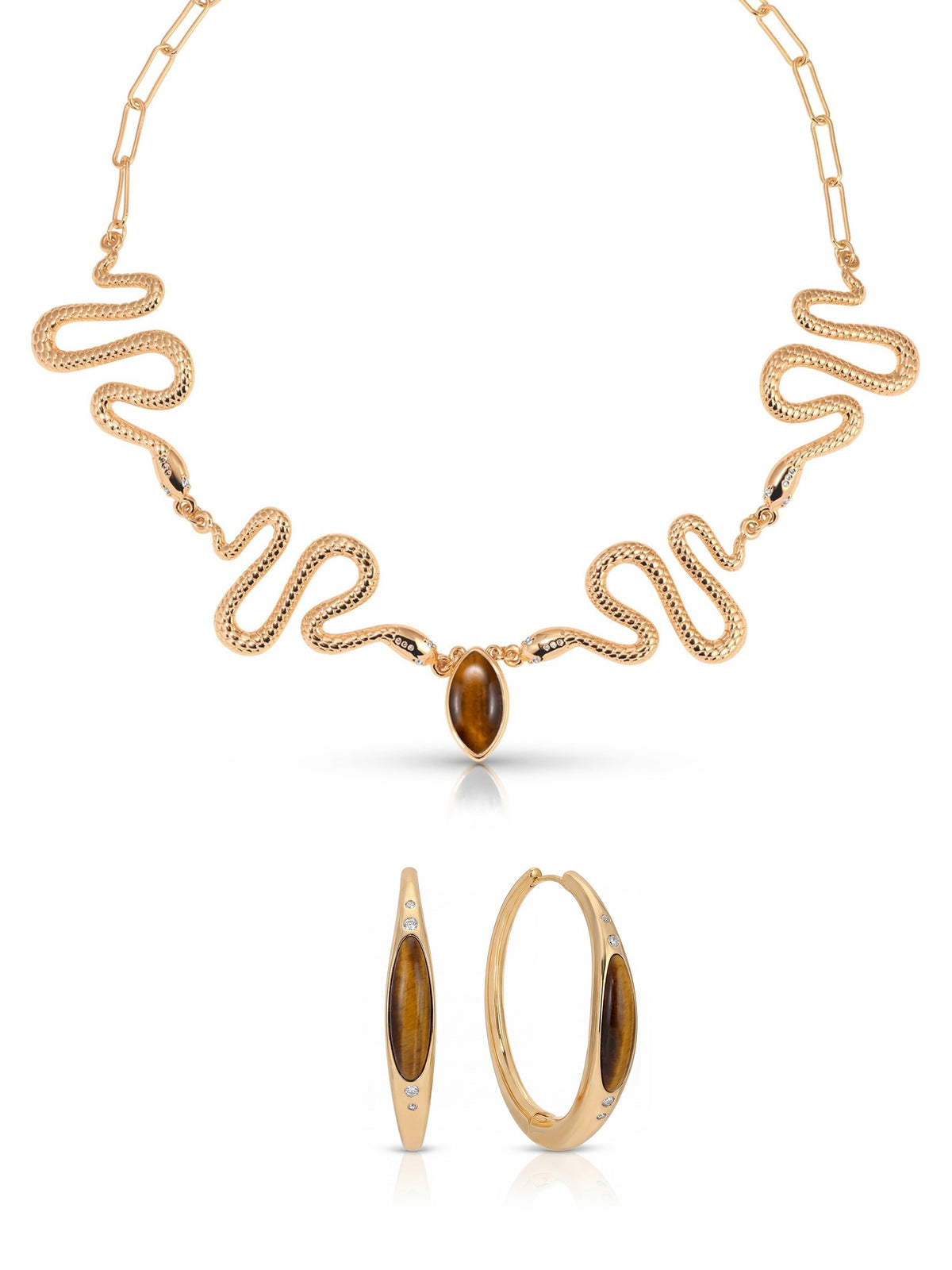 Serpentina Set in Tiger's Eye