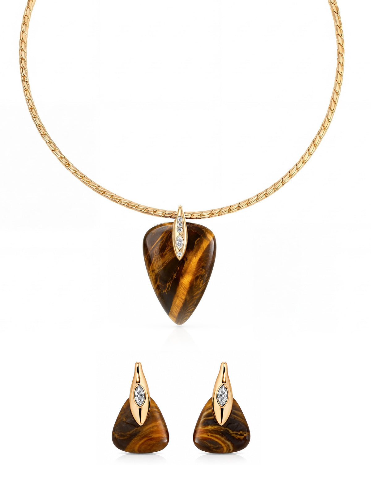Solstice Set in Tiger's Eye