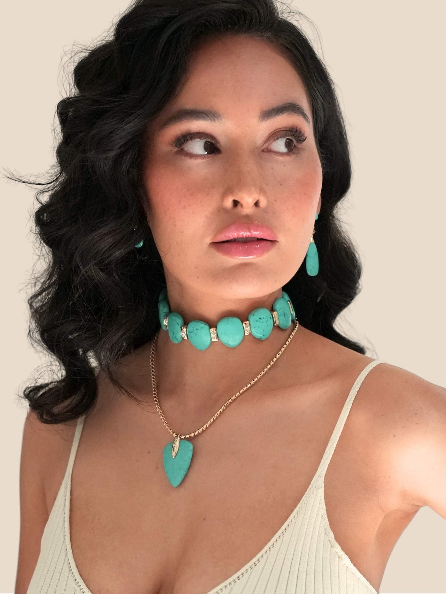 Turquoise Chunky Layered Set