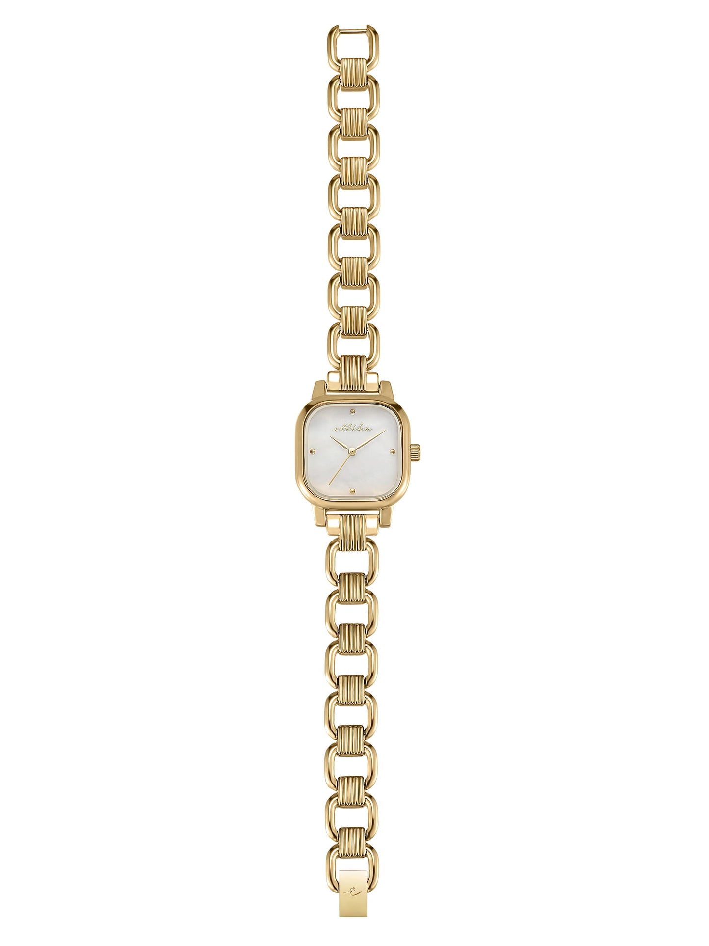 Classic Square Gold Bracelet Watch with 24K Gold Plating 3