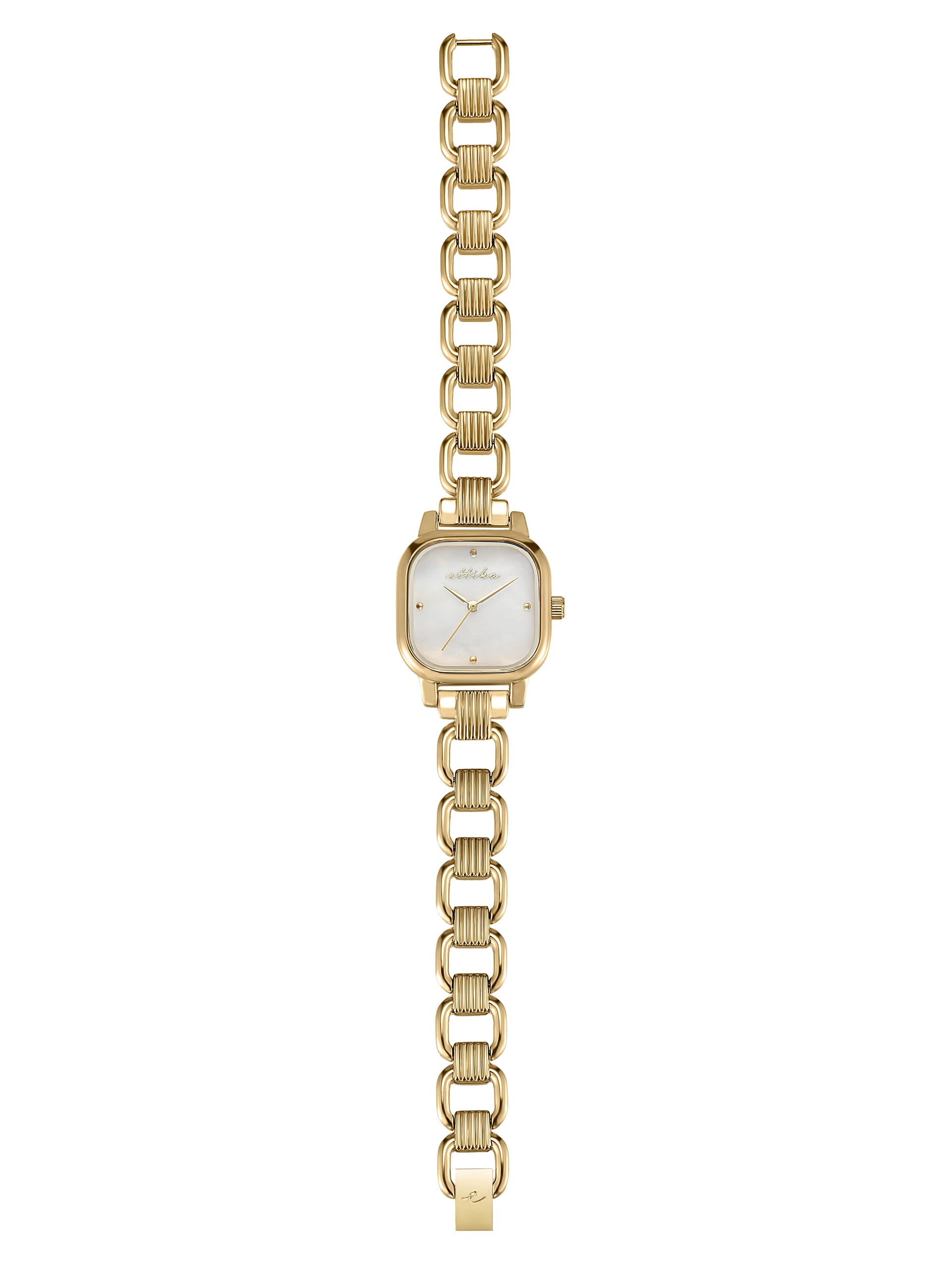 Classic Square Gold Bracelet Watch with 24K Gold Plating 3