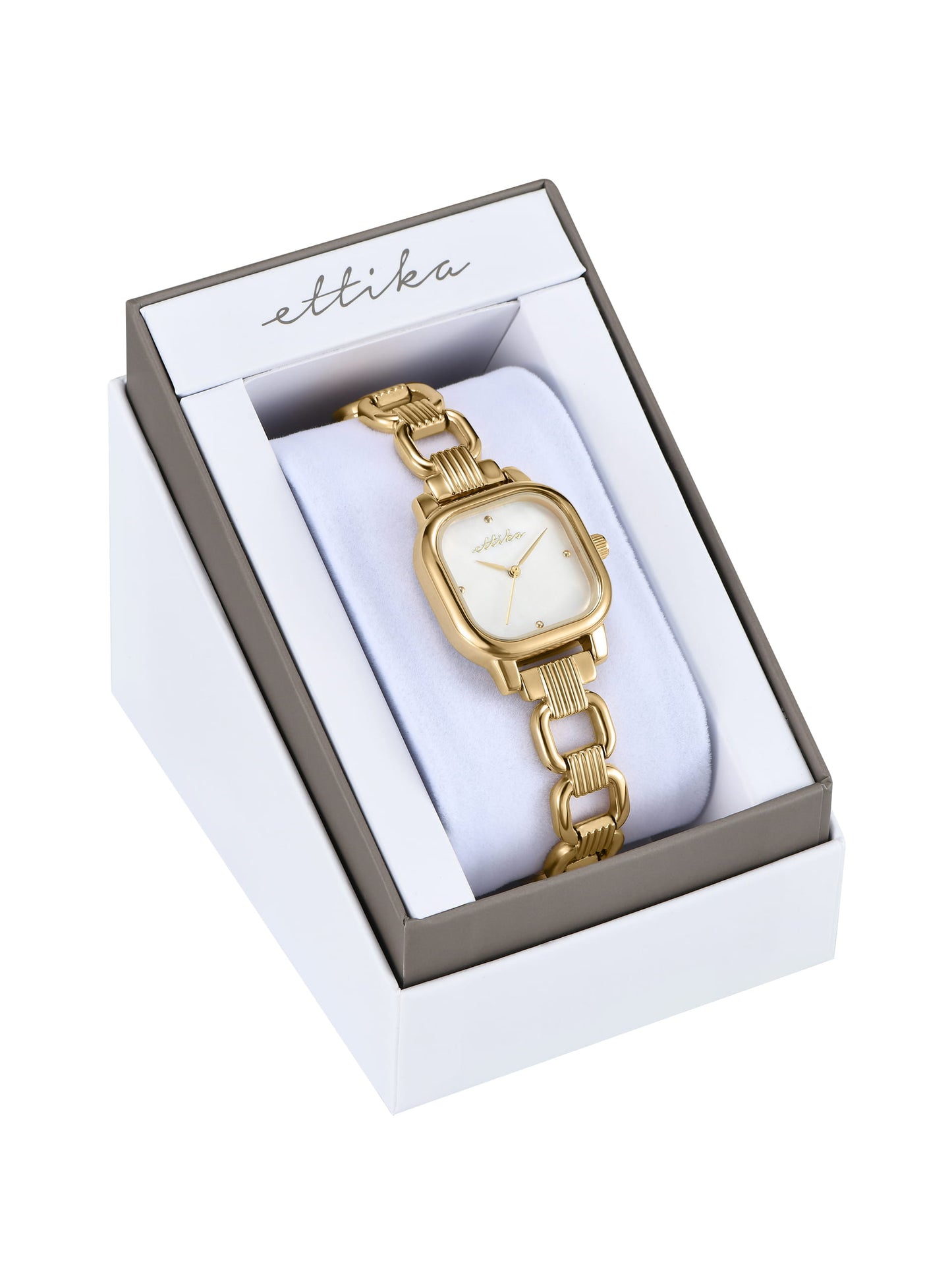 Classic Square Gold Bracelet Watch with 24K Gold Plating 7