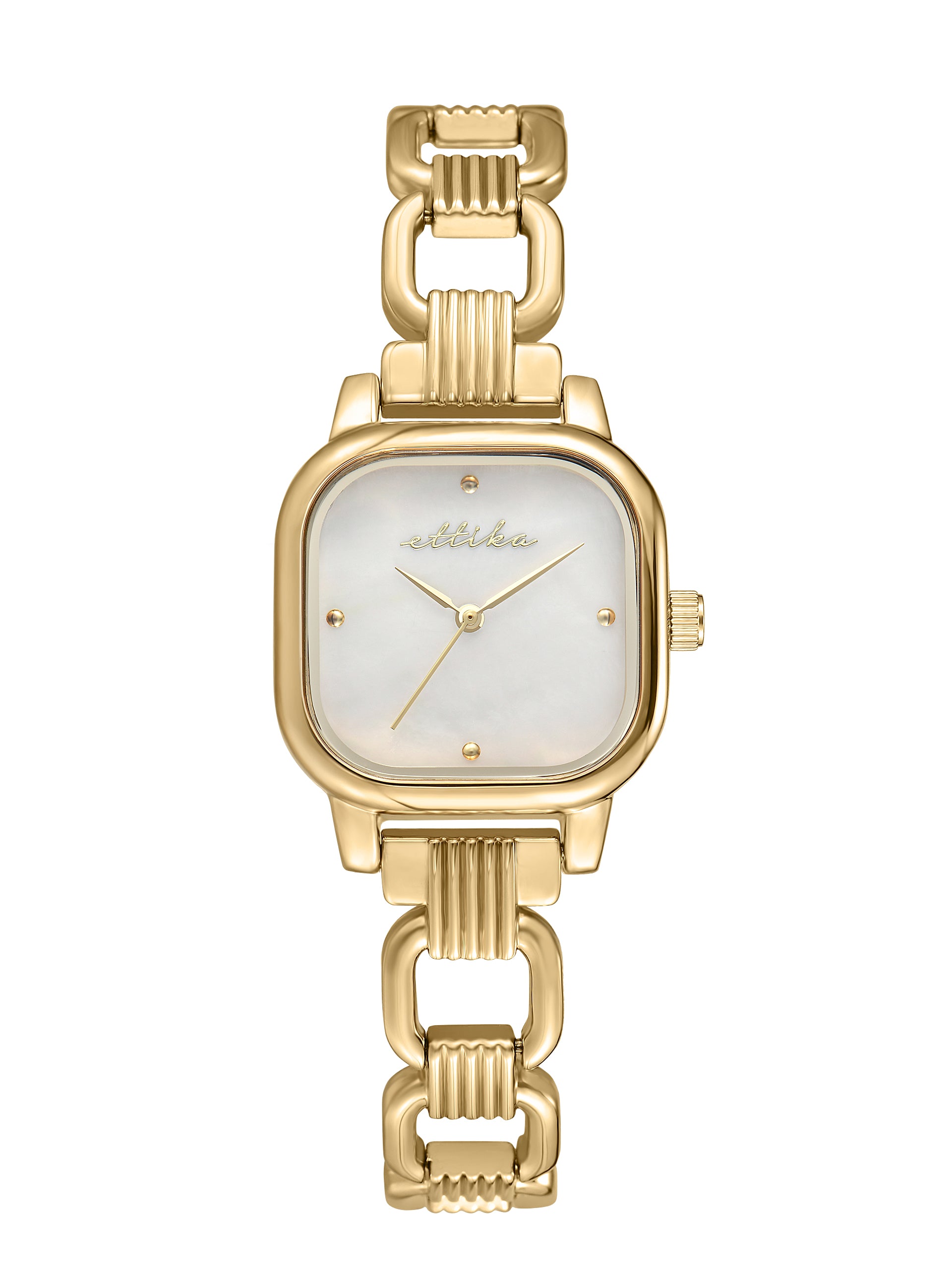 Classic Square Gold Bracelet Watch with 24K Gold Plating 1