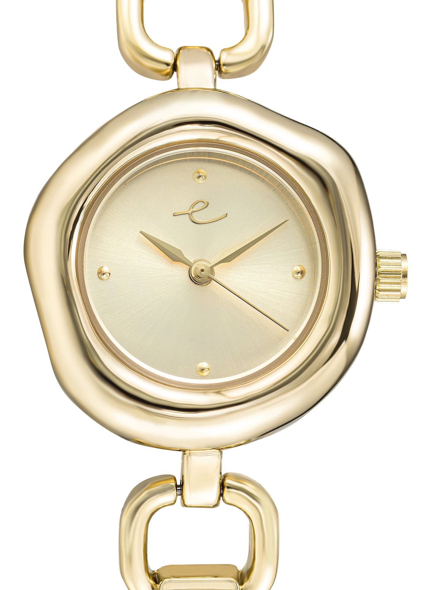 Open Circle Bracelet Watch in Gold