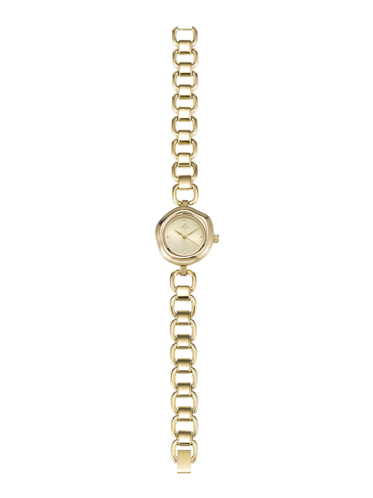 Open Circle Bracelet Watch in Gold