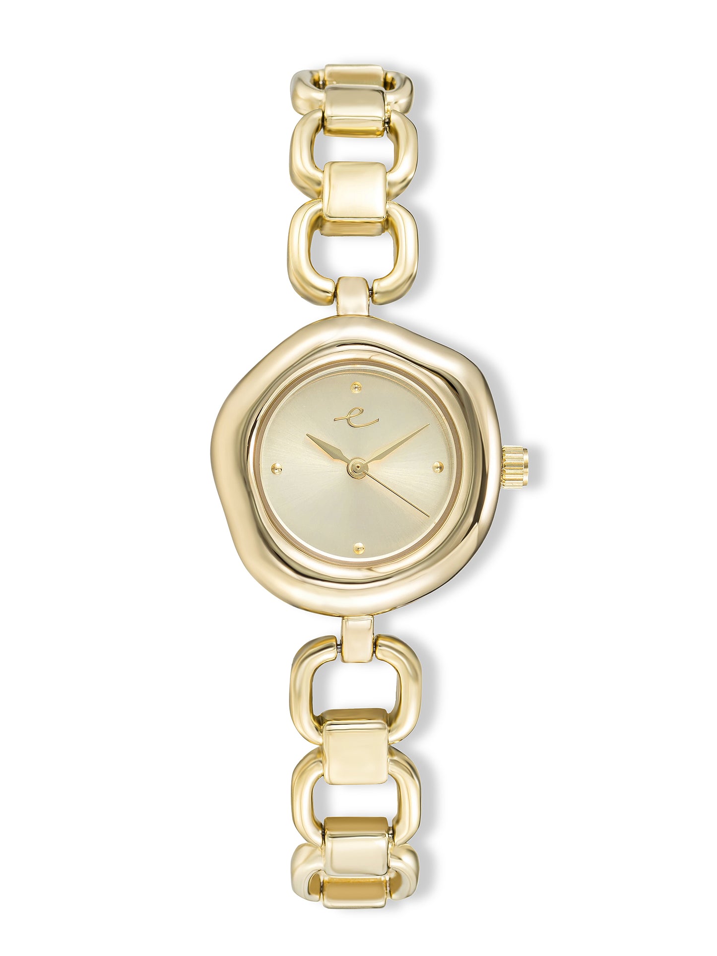 Open Circle Bracelet Watch in Gold