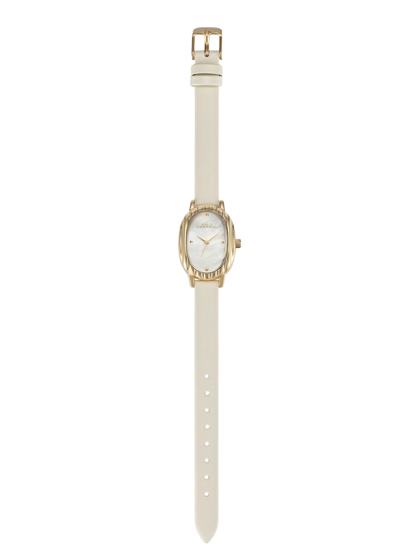 Timeless Texture Bone Leather Watch with 24K Gold Plating 3