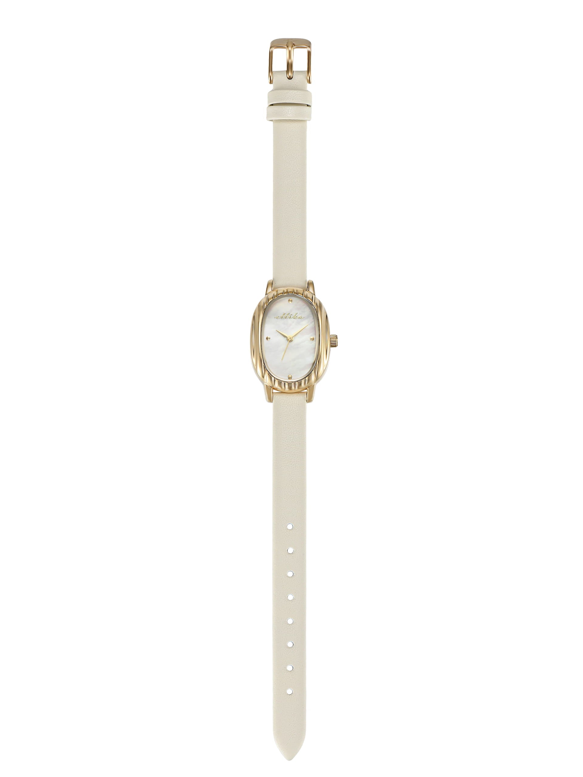 Timeless Texture Bone Leather Watch with 24K Gold Plating 3