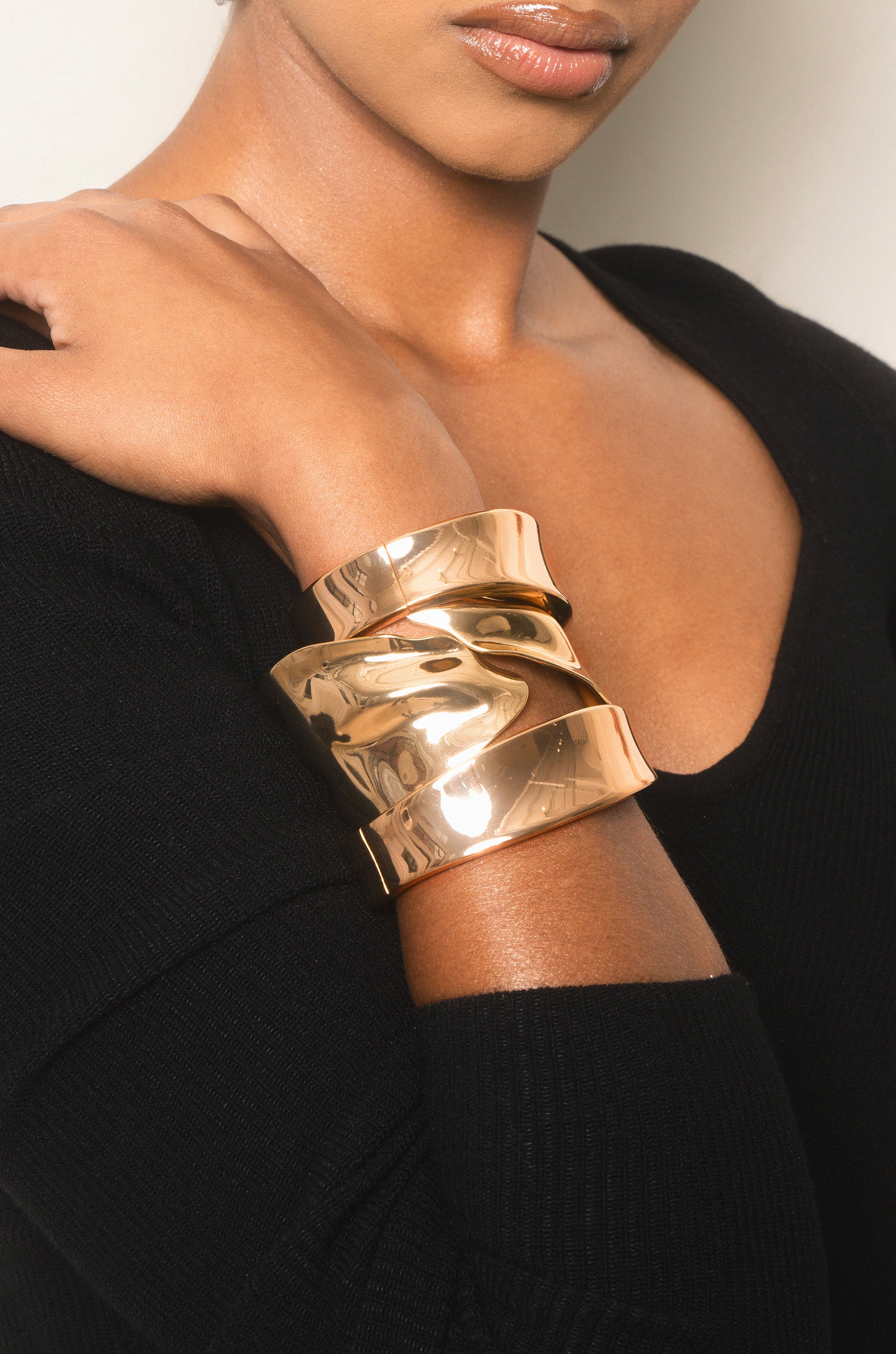 Abstract and Golden Cuff Stack