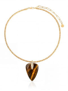 Solstice Pendant Choker in Tiger's Eye