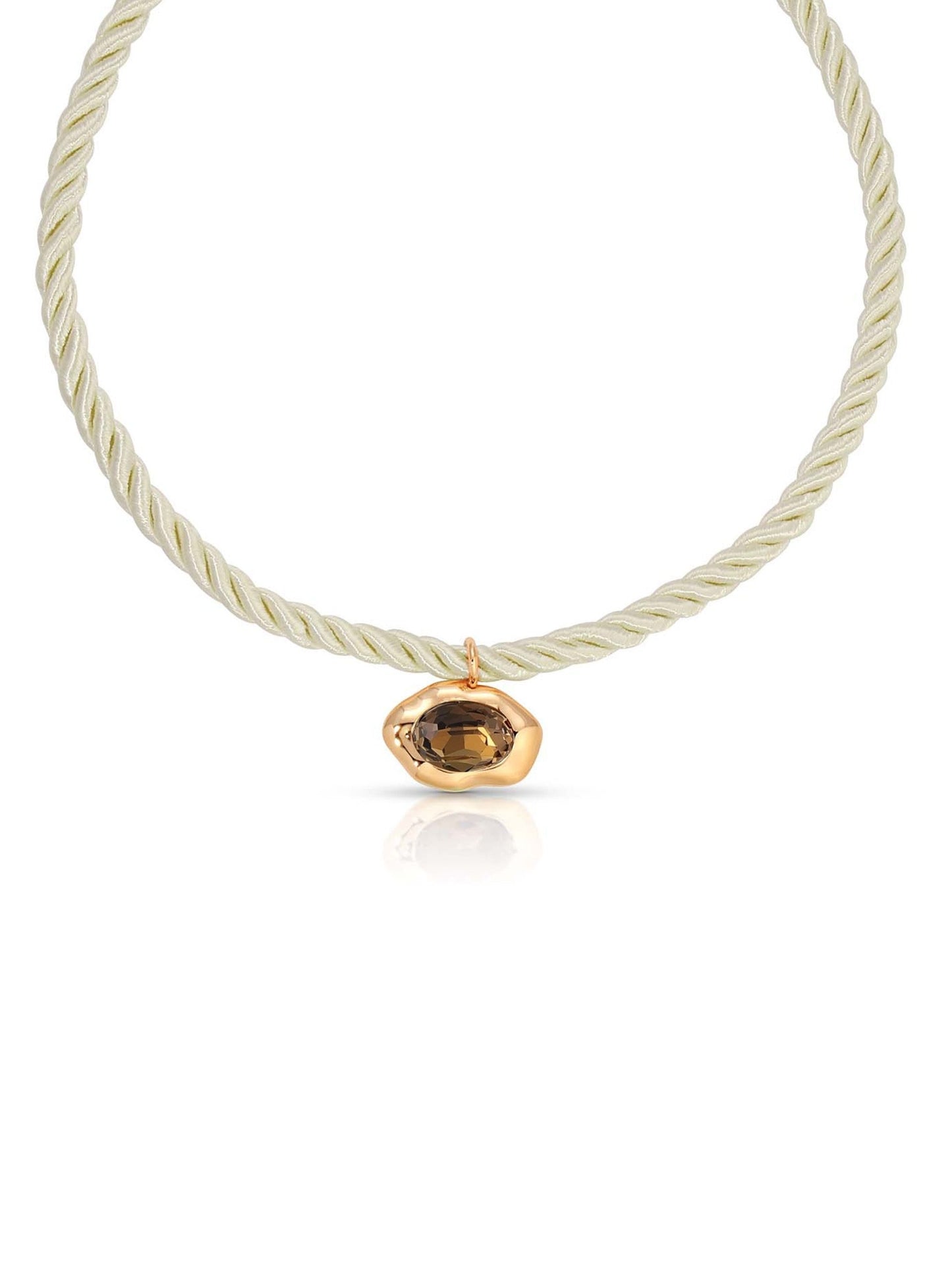 Molten Pendant Rope Necklace