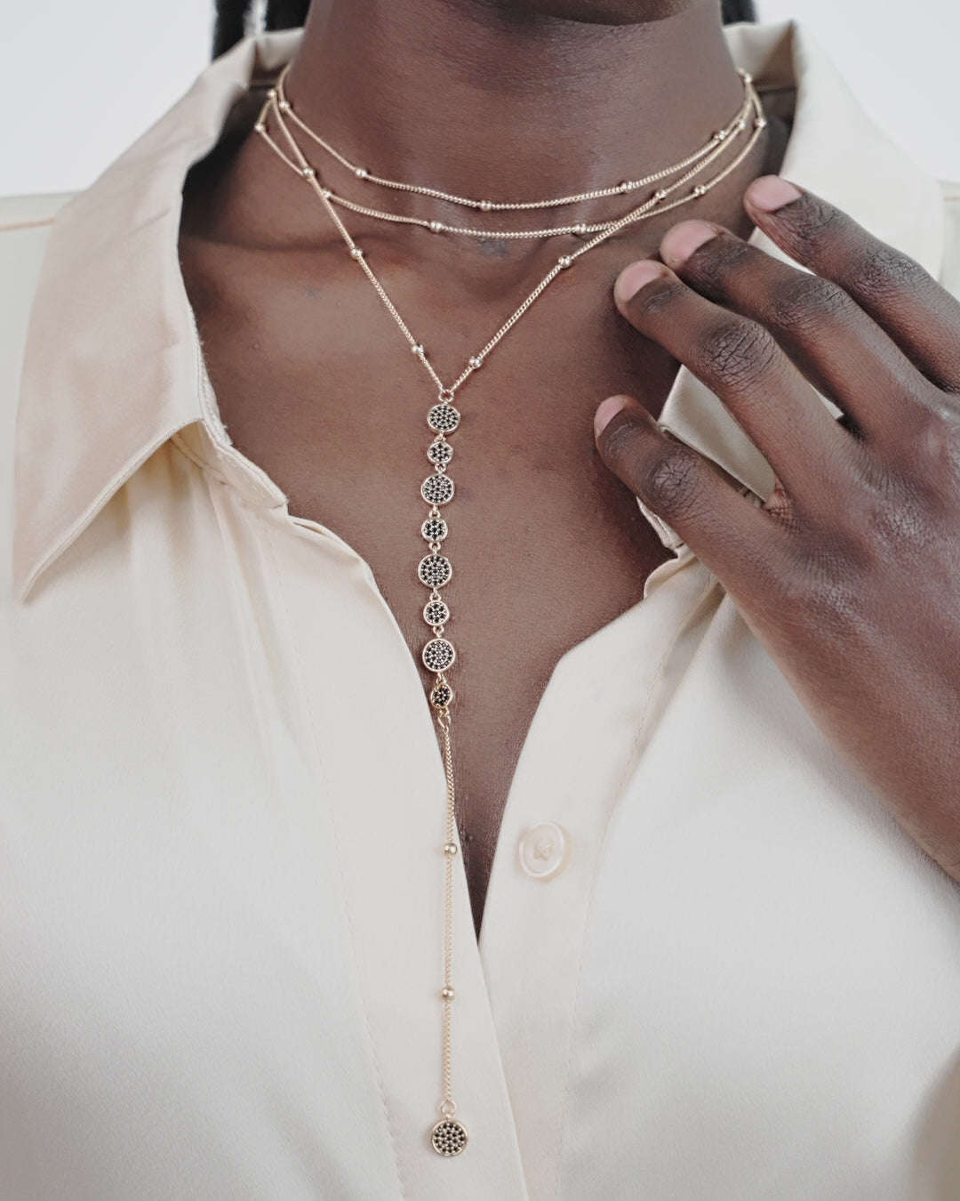 Bali Dreams Crystal Lariat Necklace Ettika