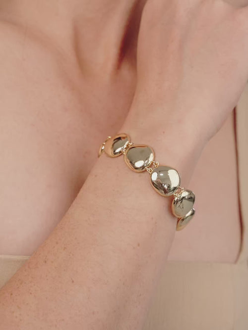 Polished Pebble Linked Bracelet video