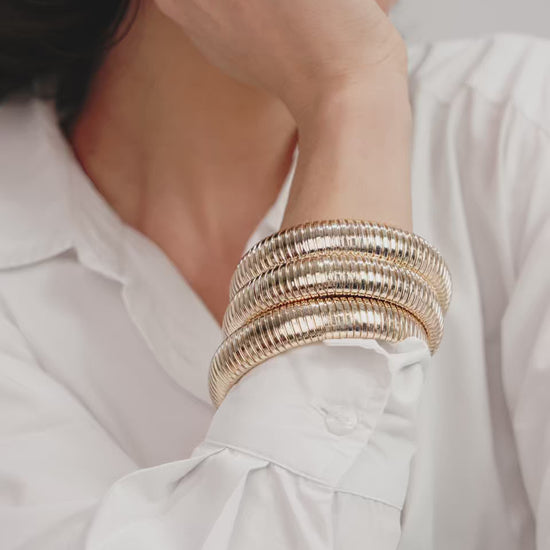 Flex Snake Chain Stretch Bracelet Set video