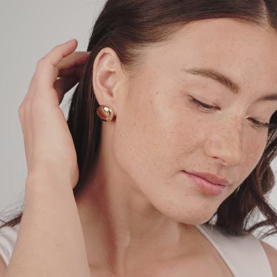 Polished Pebble Stud Earrings video