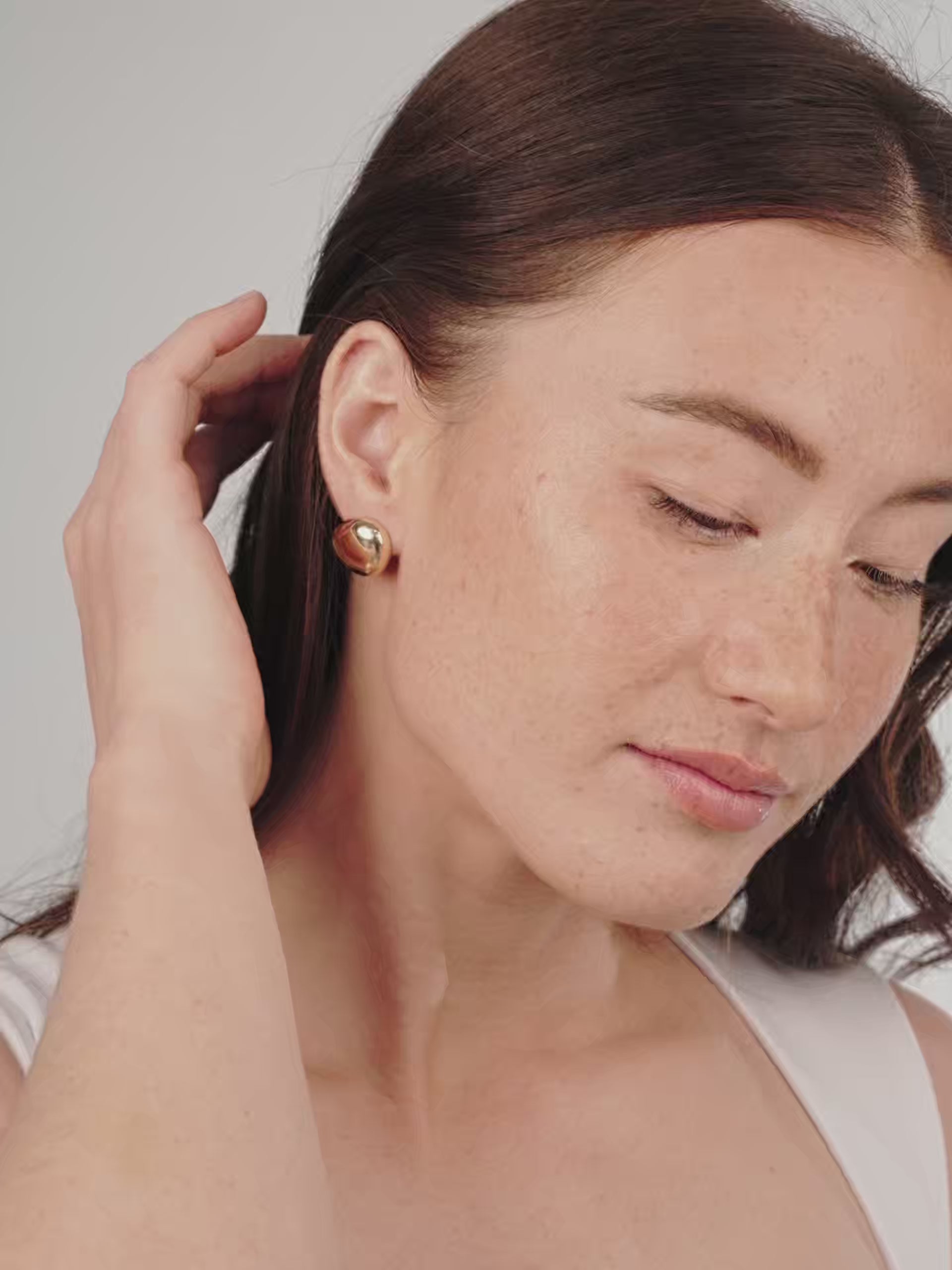 Polished Pebble Stud Earrings video