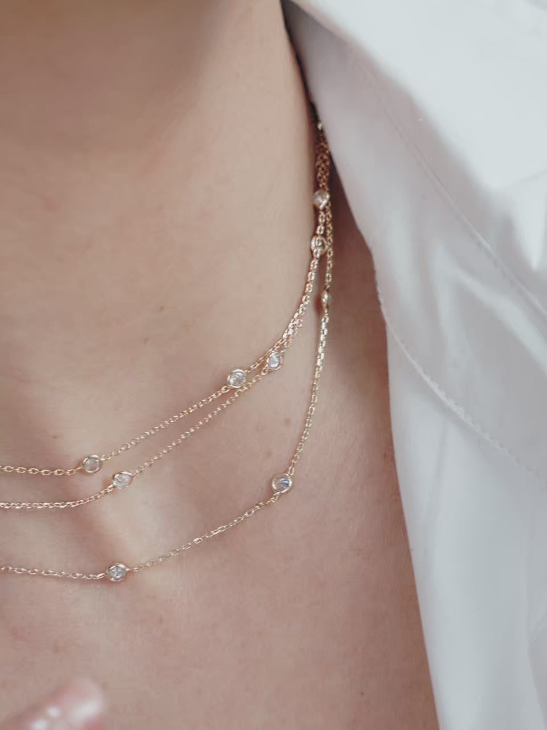 Perfect Crystal Dotted Layered Necklace – Ettika