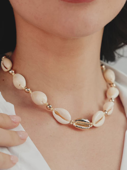 Out to Sea Cowrie Shell Necklace video