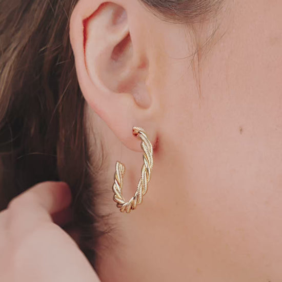 Spun Strands Hoop Earrings video