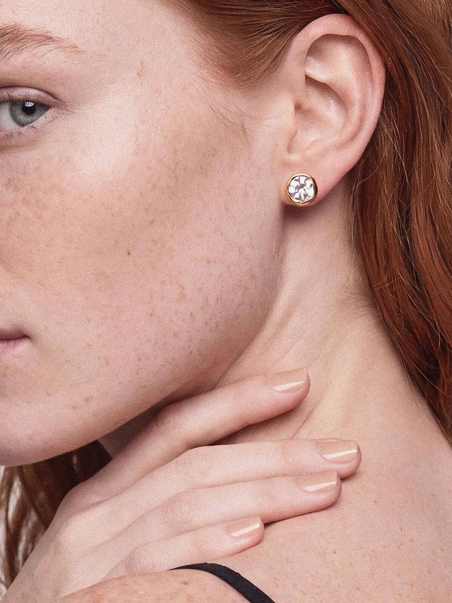 Crystal Luxe Circle Mini Studs