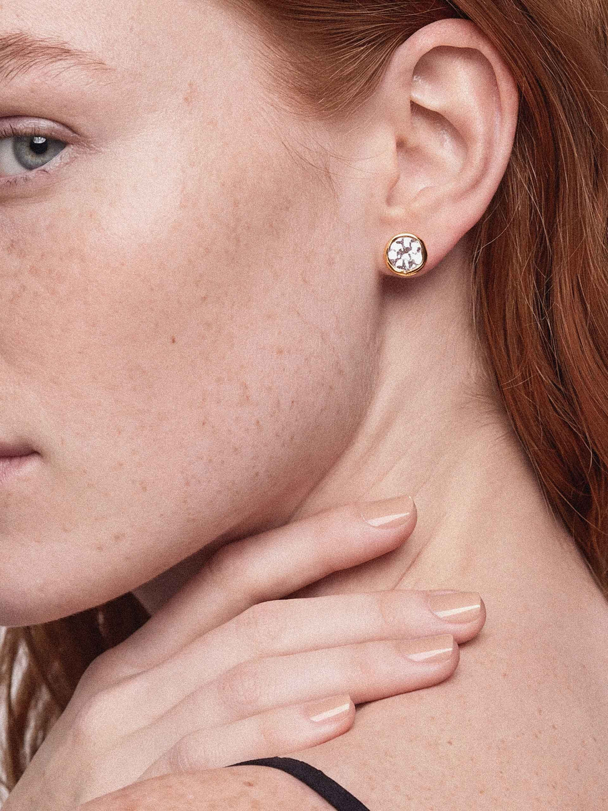 Crystal Luxe Circle Mini Studs