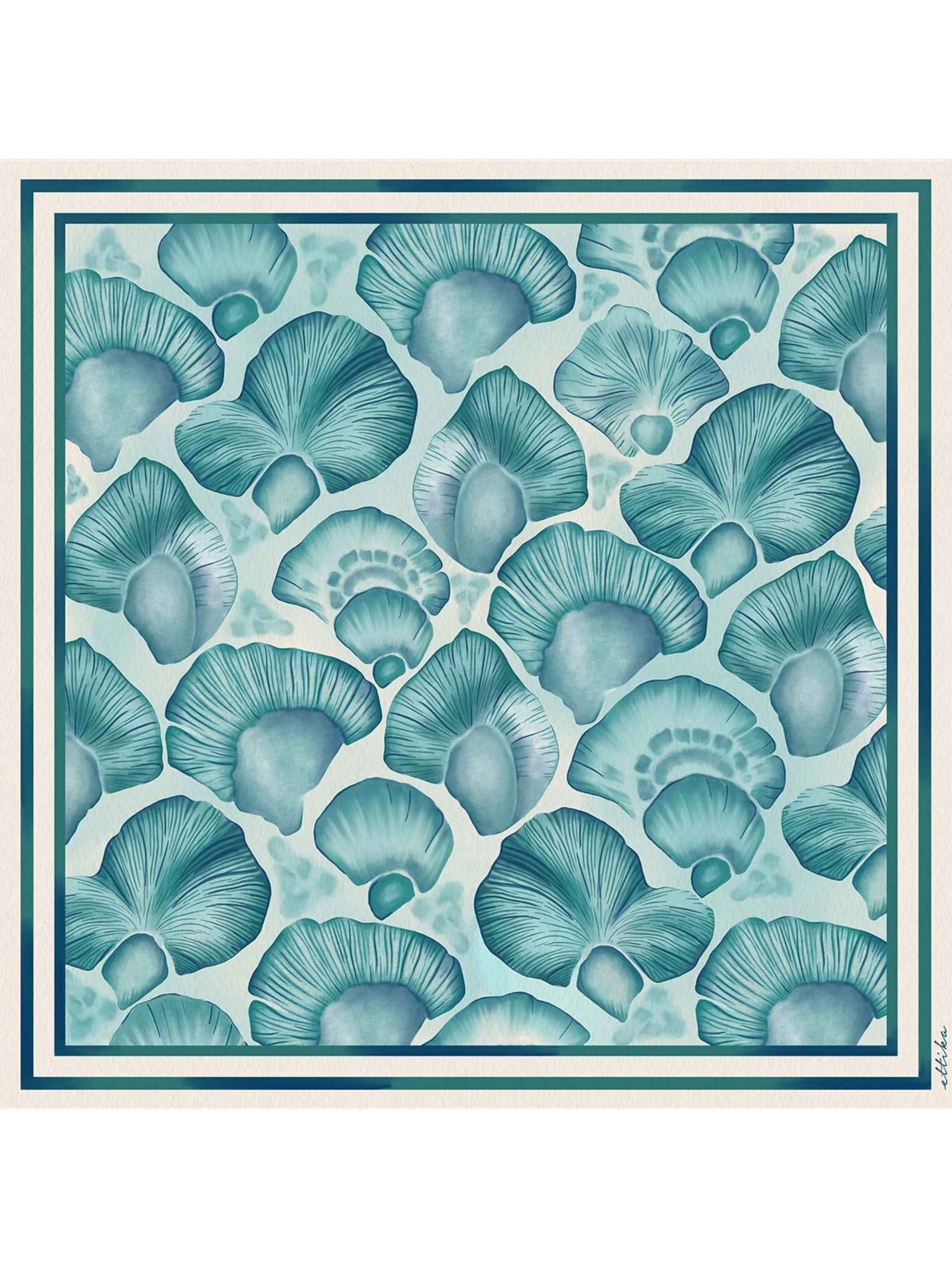 Santorini Scarf in Blue Polyester