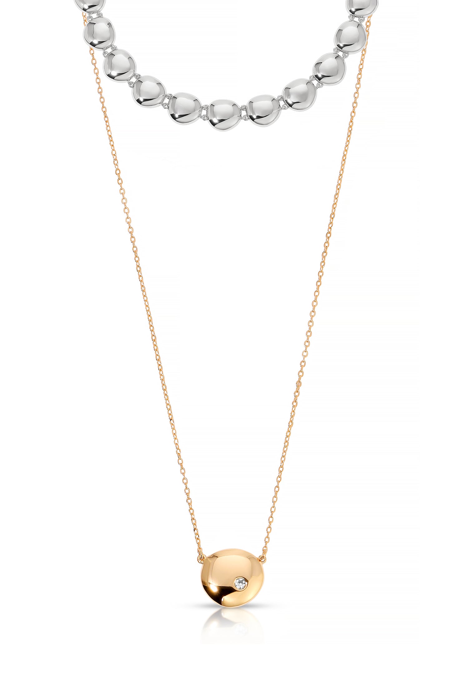 Pebble Choker + Pendant Necklace Set