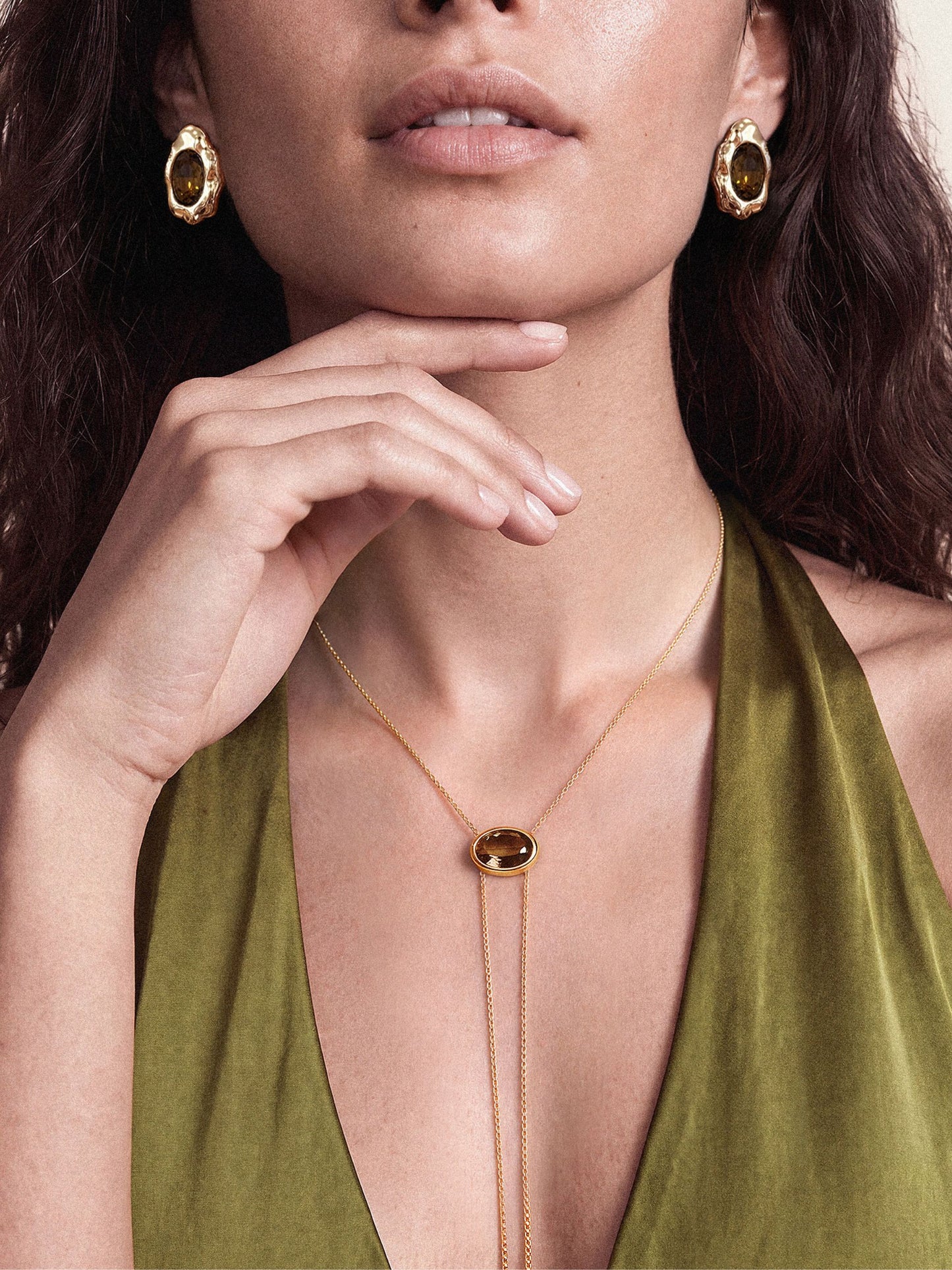 Smokey Quartz Bolo Set
