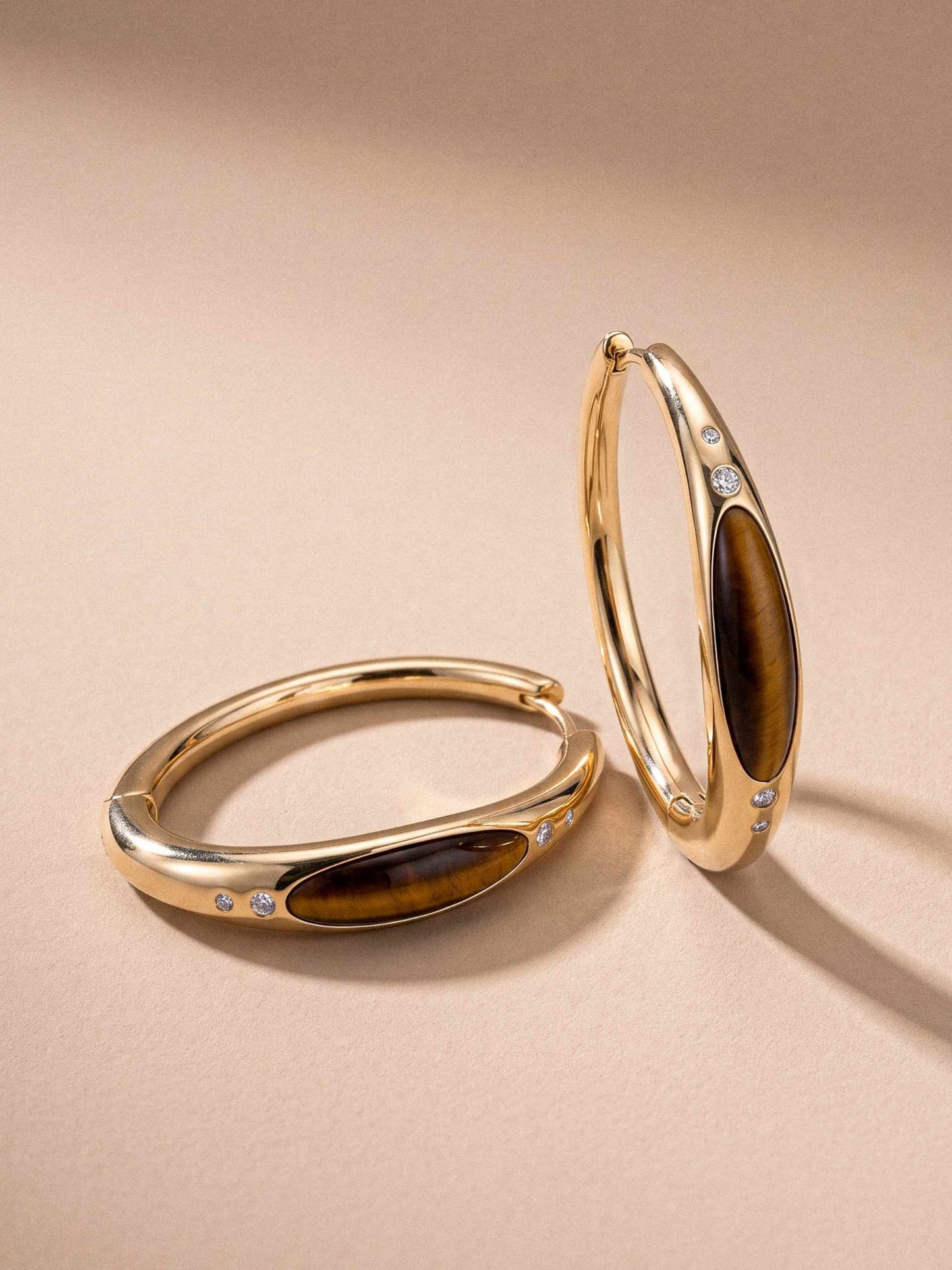 Tiger's Eye Solstice Hoops