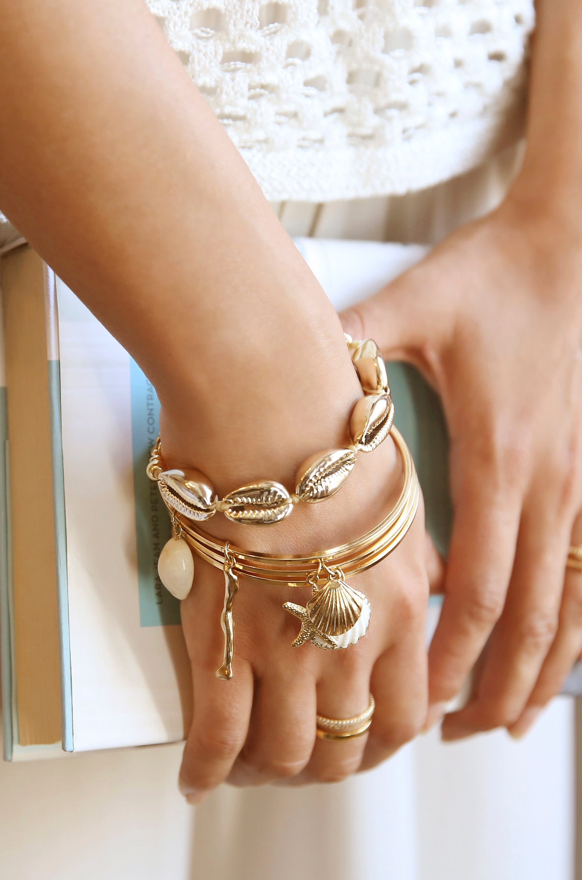 Seven Seas Shell Bracelet on model