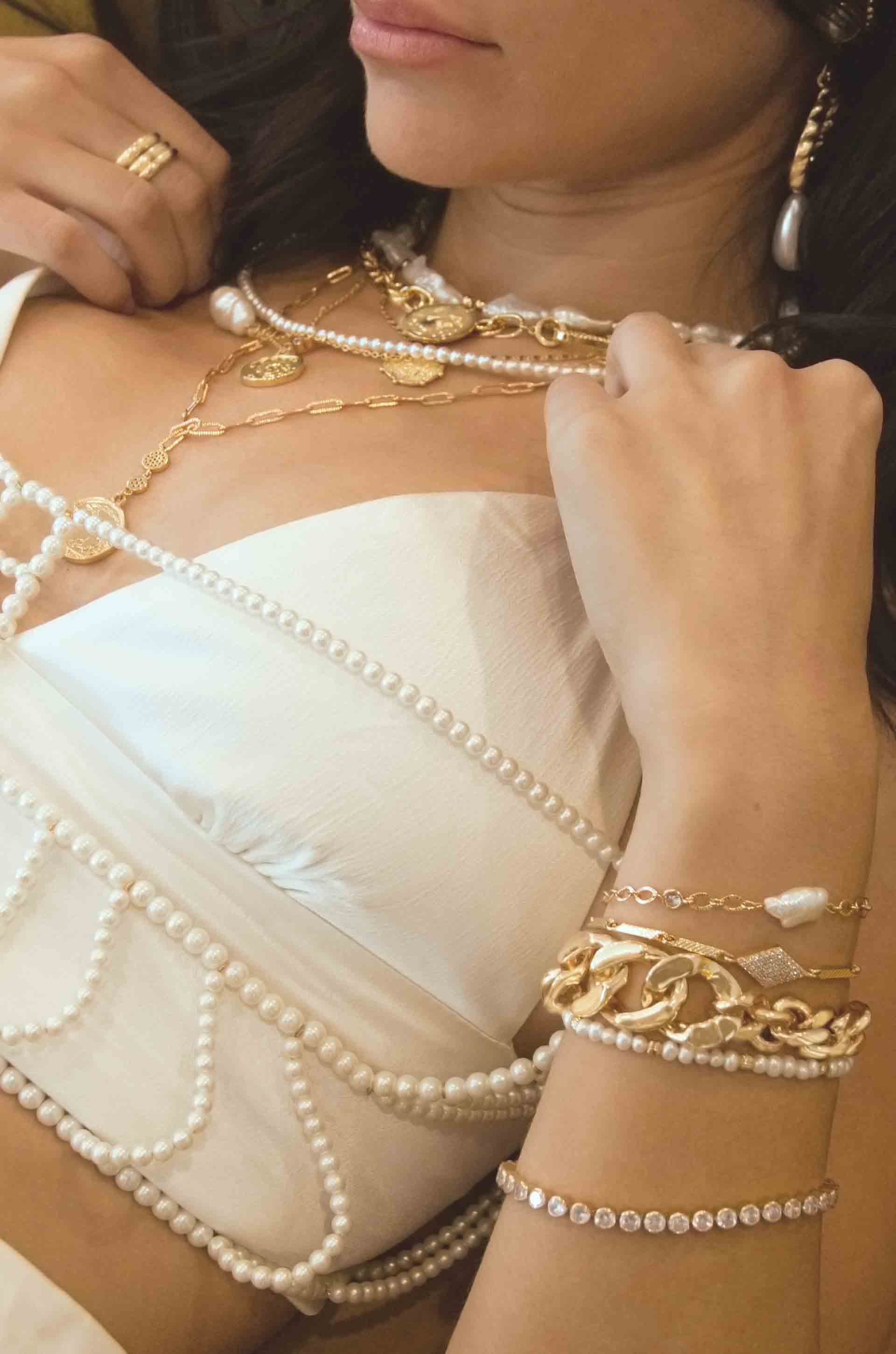 Pretty in Pearls Bracelet Set on model