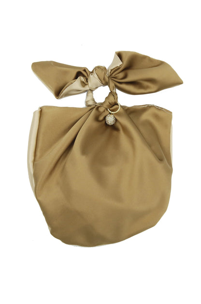 Bow Silk Clutch Bag on white