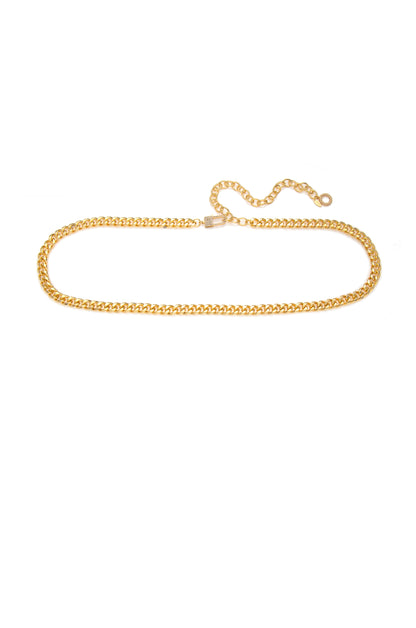 Gold Rush Chain Link Belt on white background  
