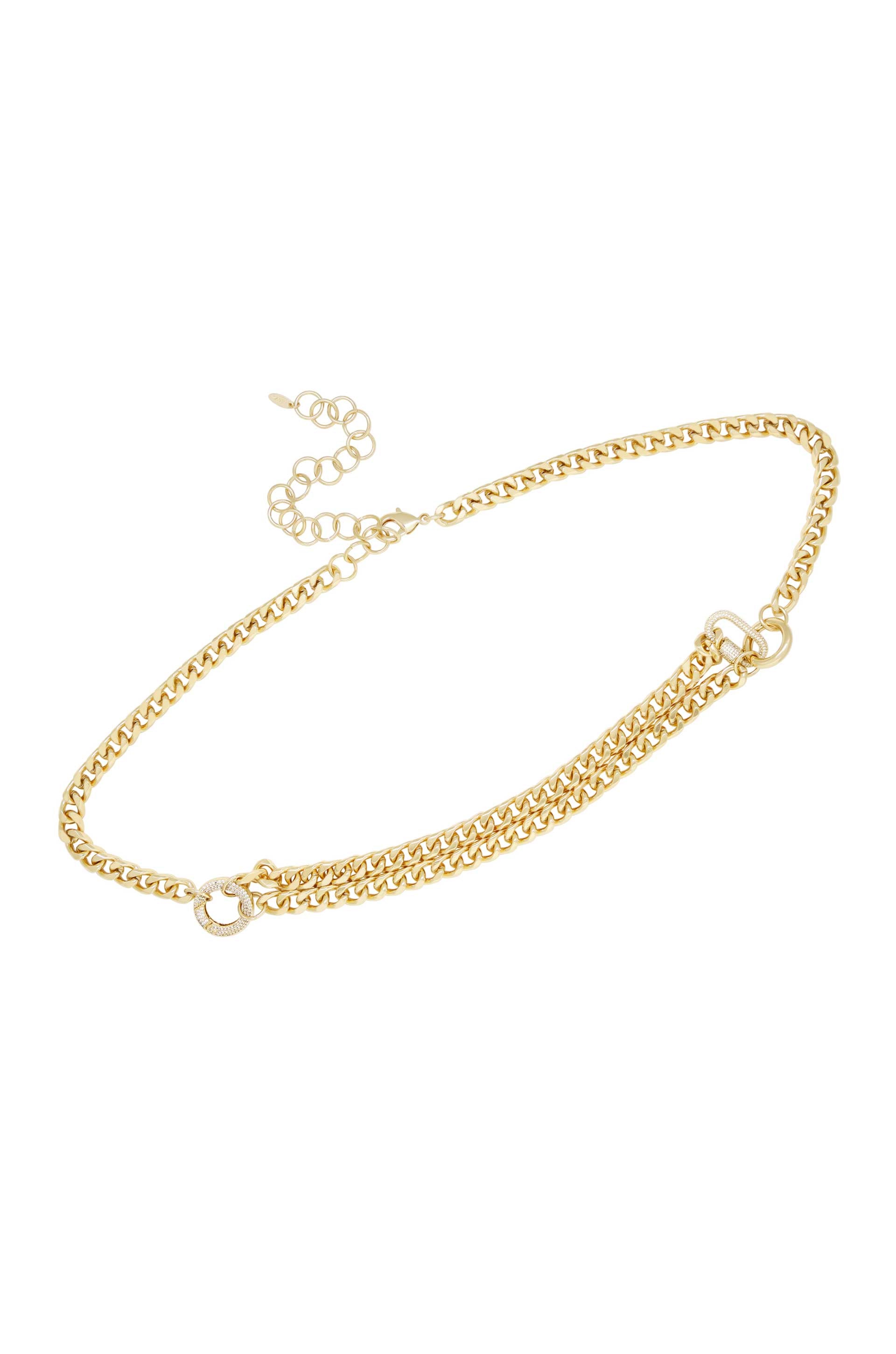 Forever Linked Gold Belt on white background  