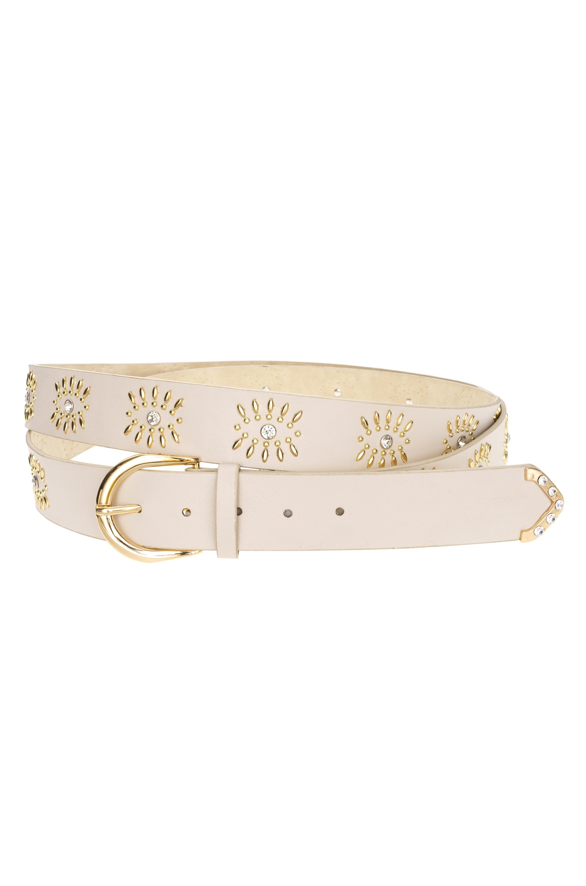Third Eye Ivory Belt on white background