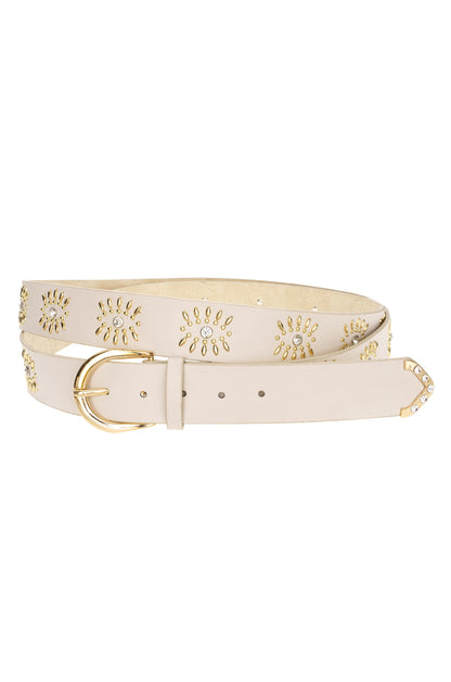 Third Eye Ivory Belt on white background