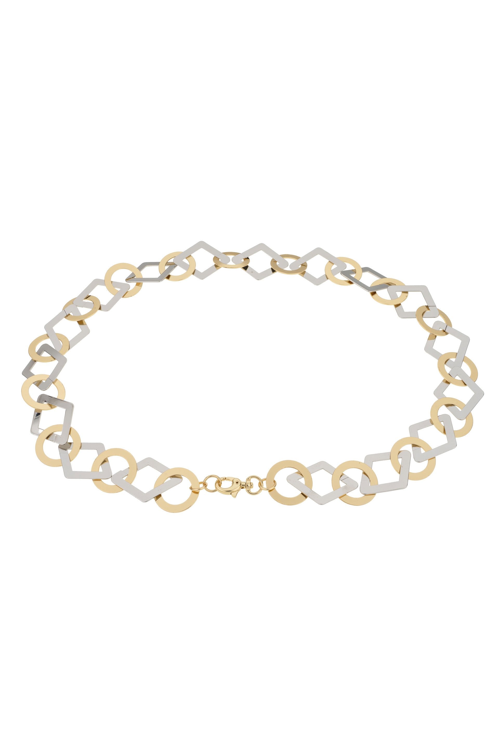 Circle and Square Linked Belt on white
