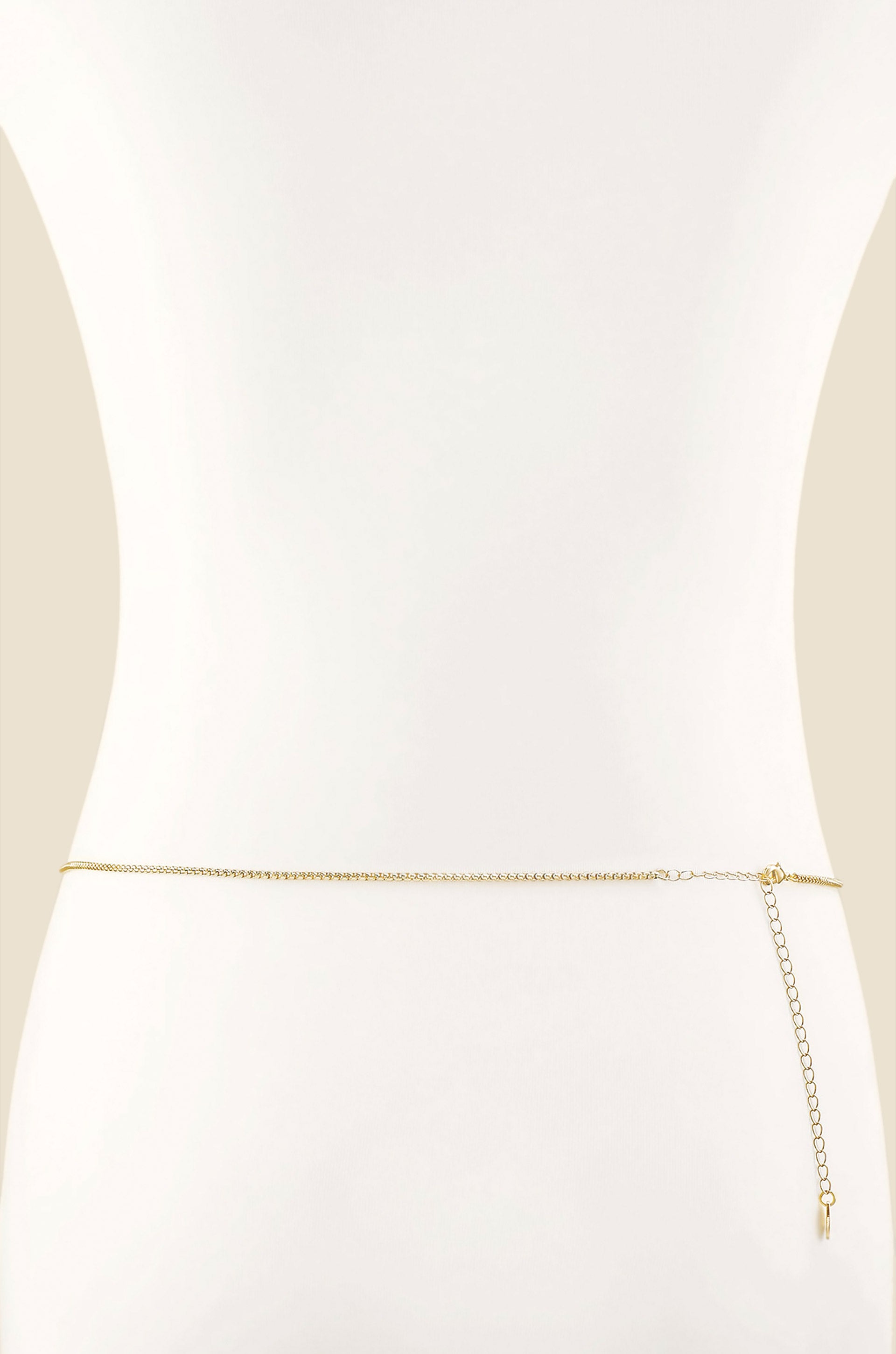 Single Strand Gold Plated Body Chain back