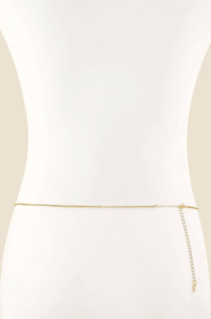 Single Strand Gold Plated Body Chain back