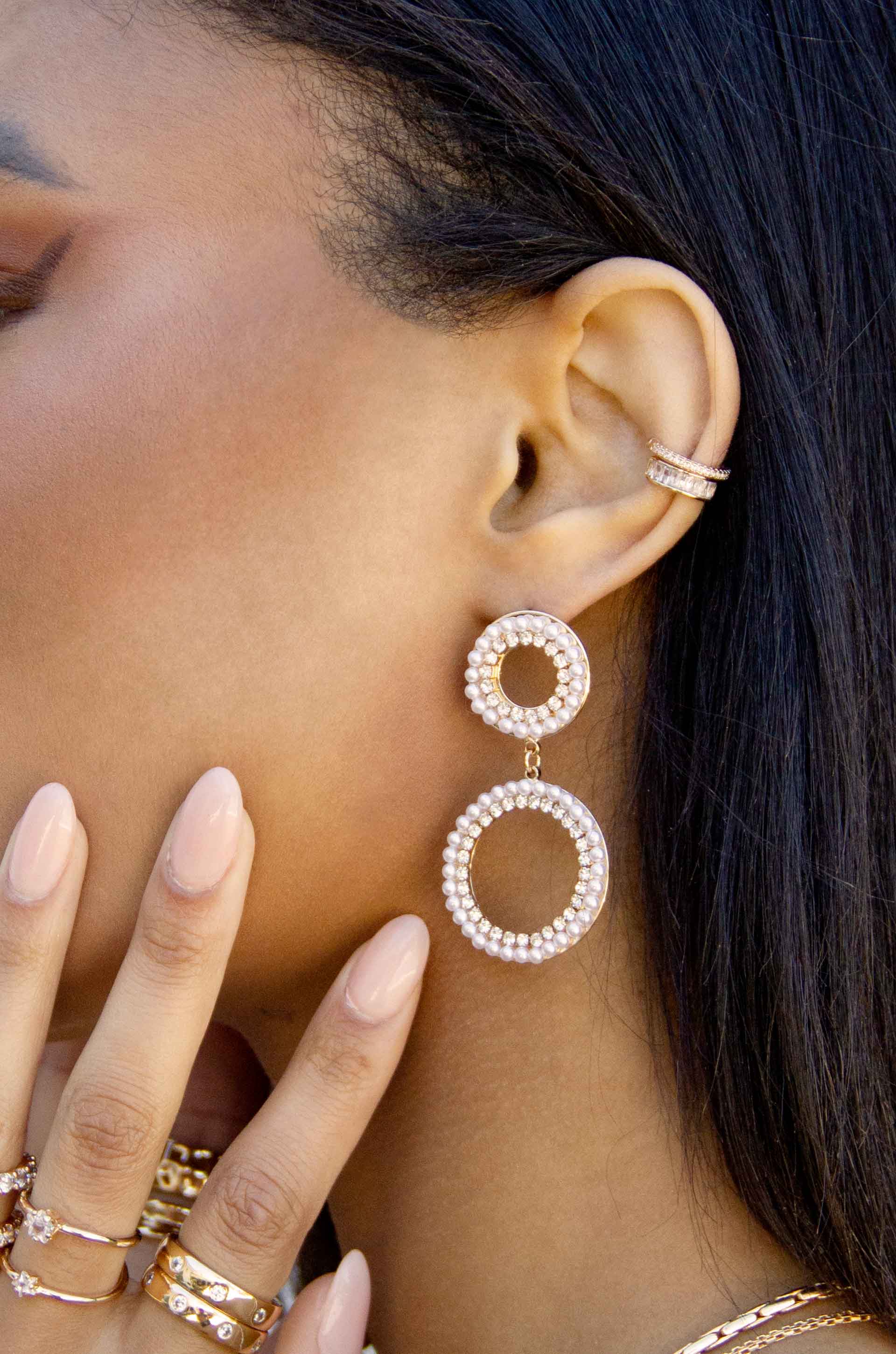 Ring sales drop earrings