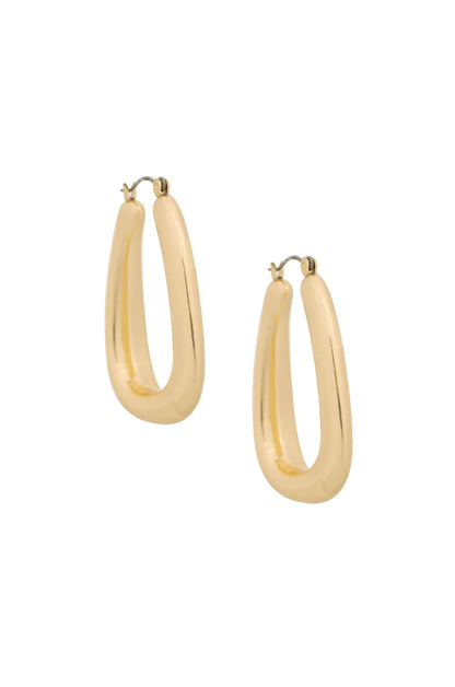 Everyday Boss 18k Gold Plated Hoop Earrings on white background