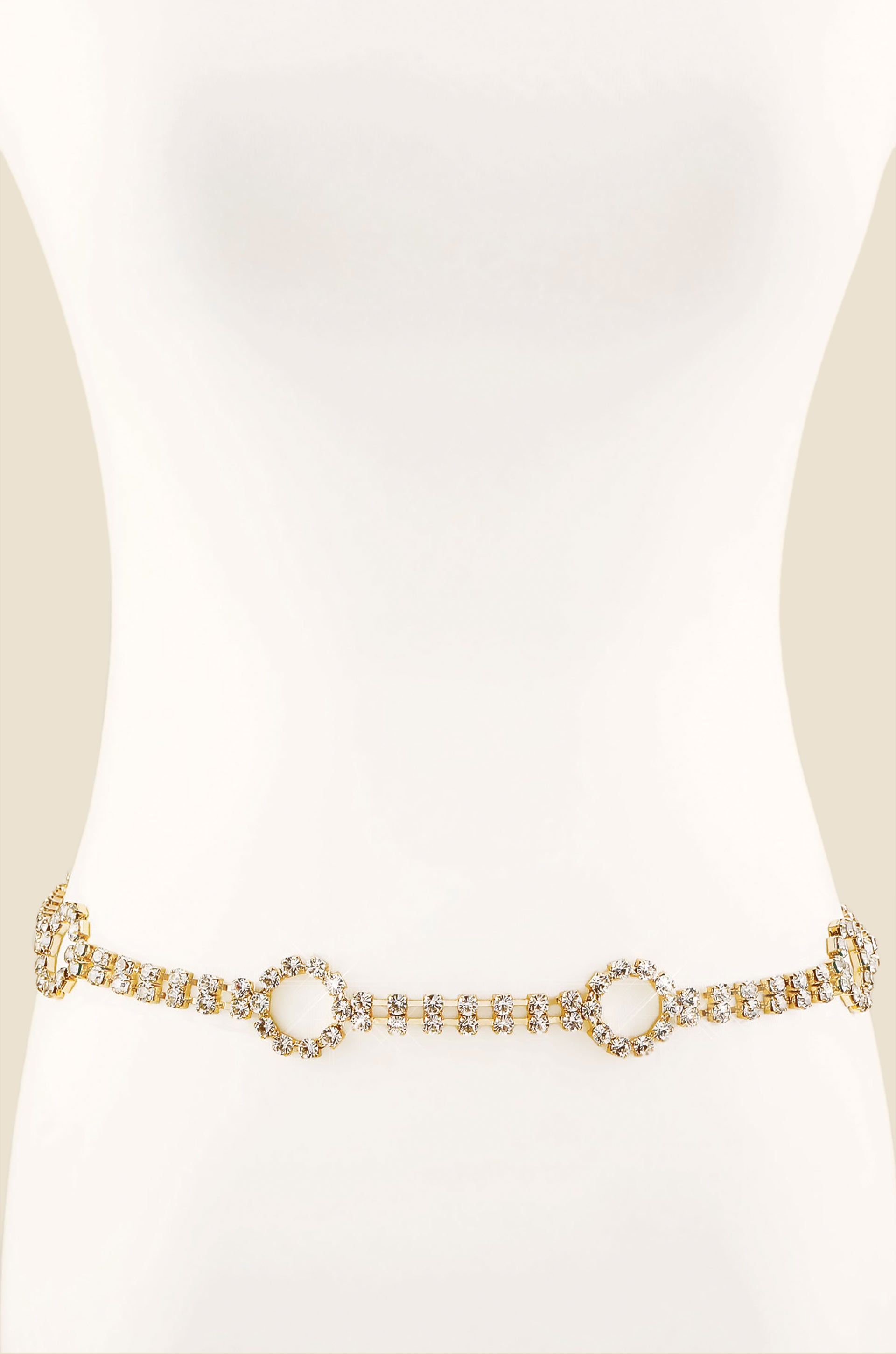 Crystal Destiny Belt in Gold front
