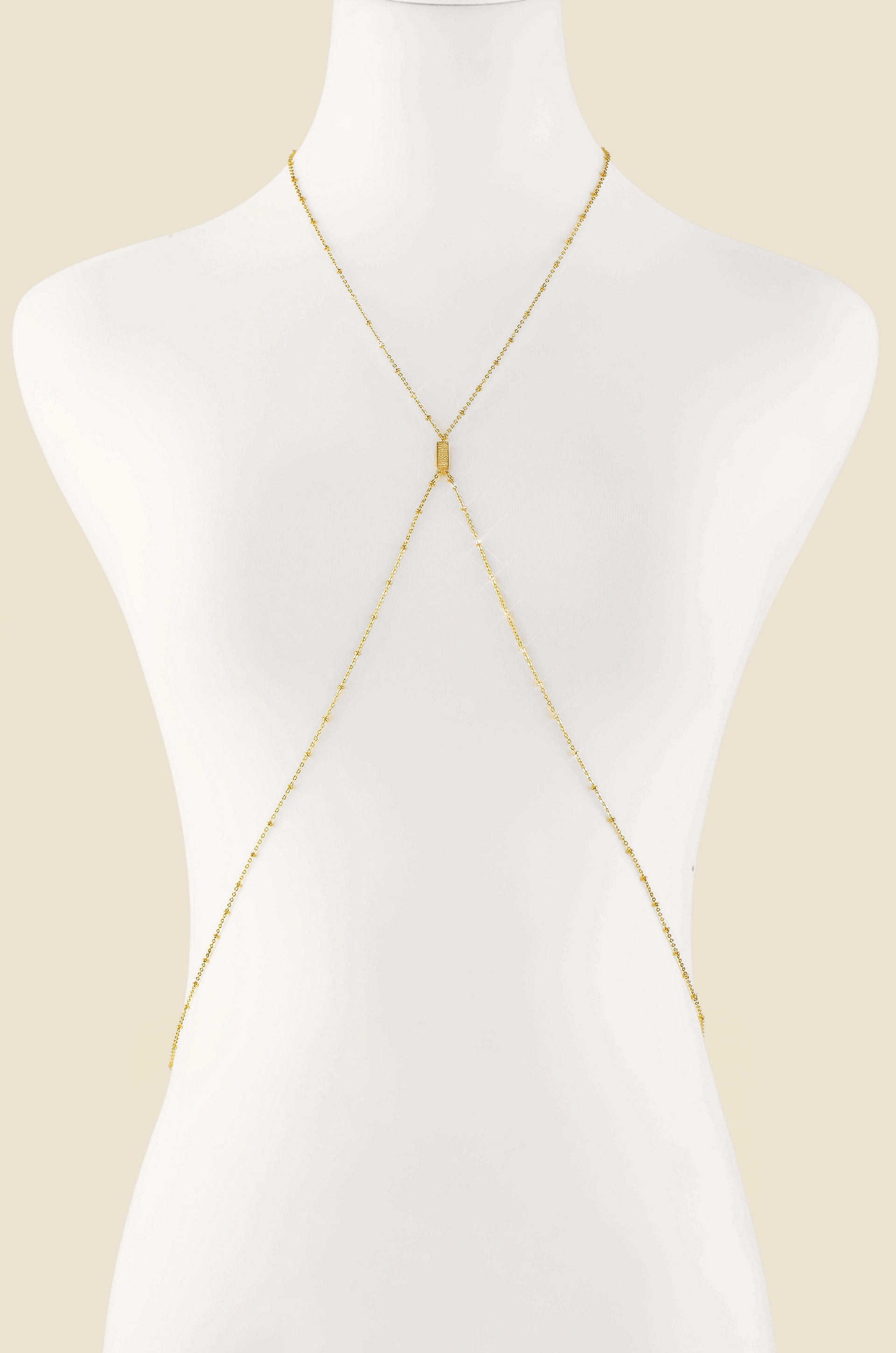 Sun Searcher Body Chain in Gold front
