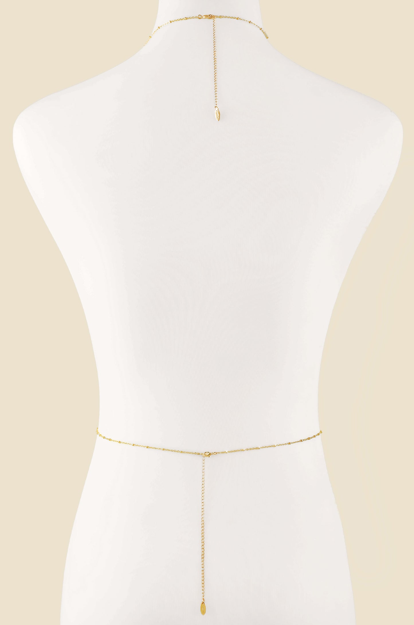 Sun Searcher Body Chain in Gold back