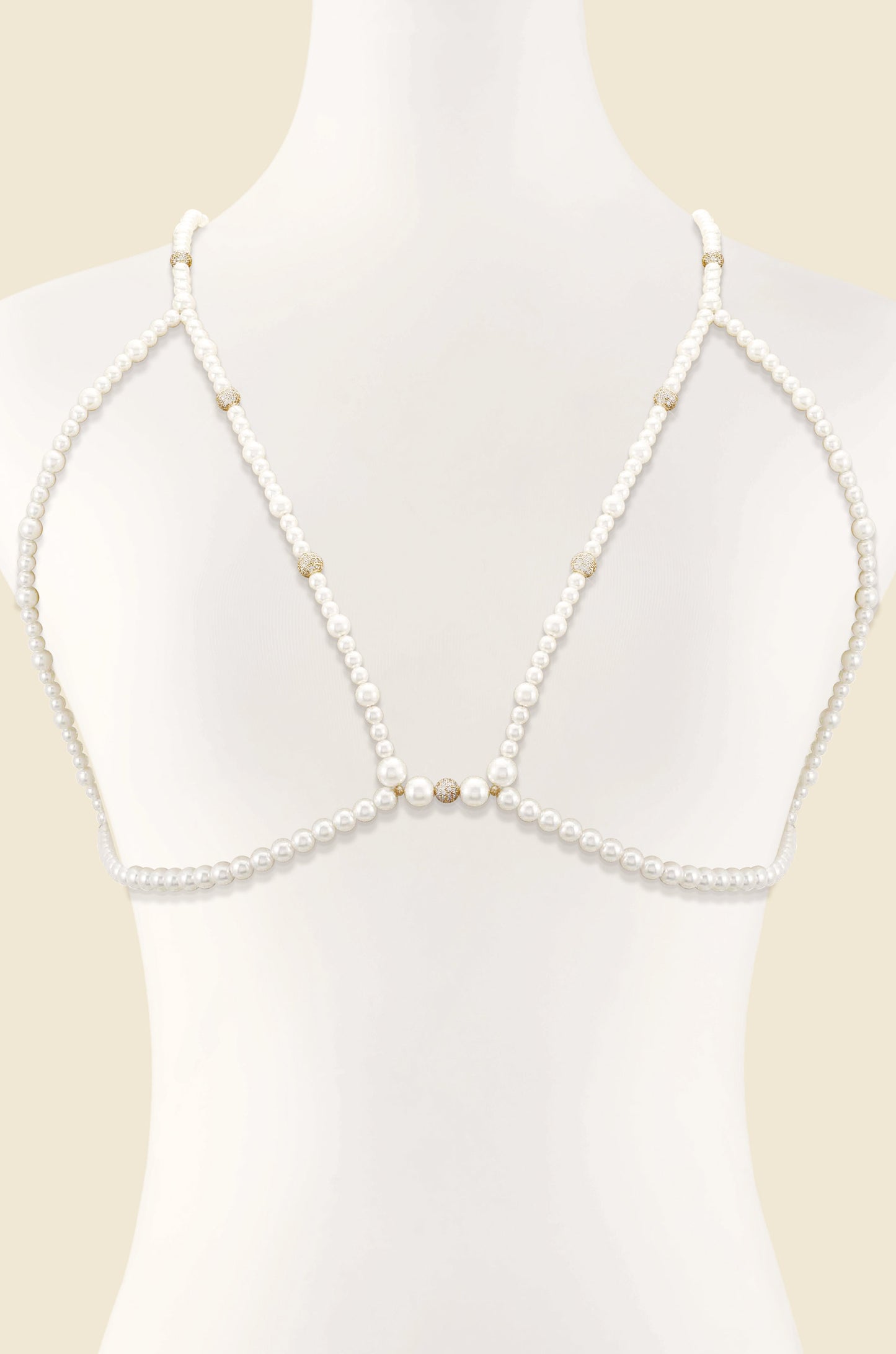 Pearl Bralette Body Chain front