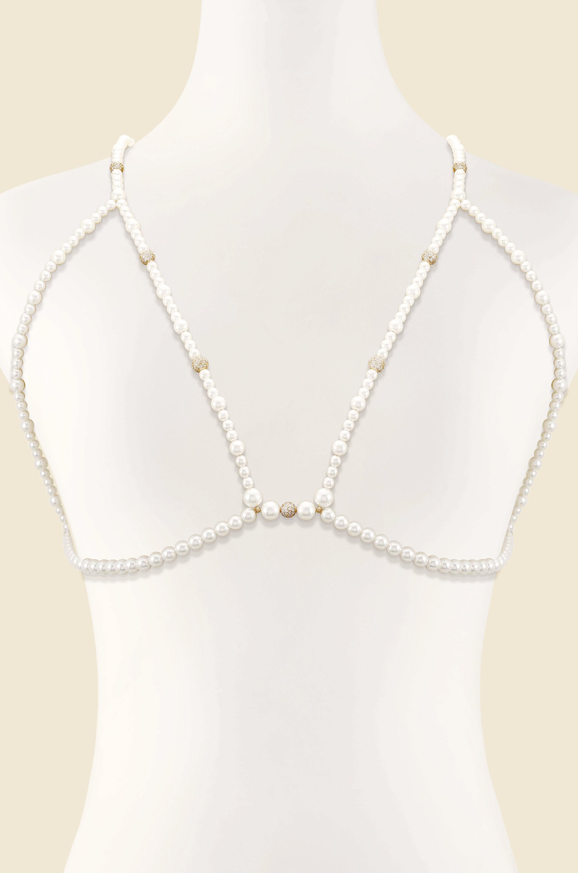 Pearl Bralette Body Chain front